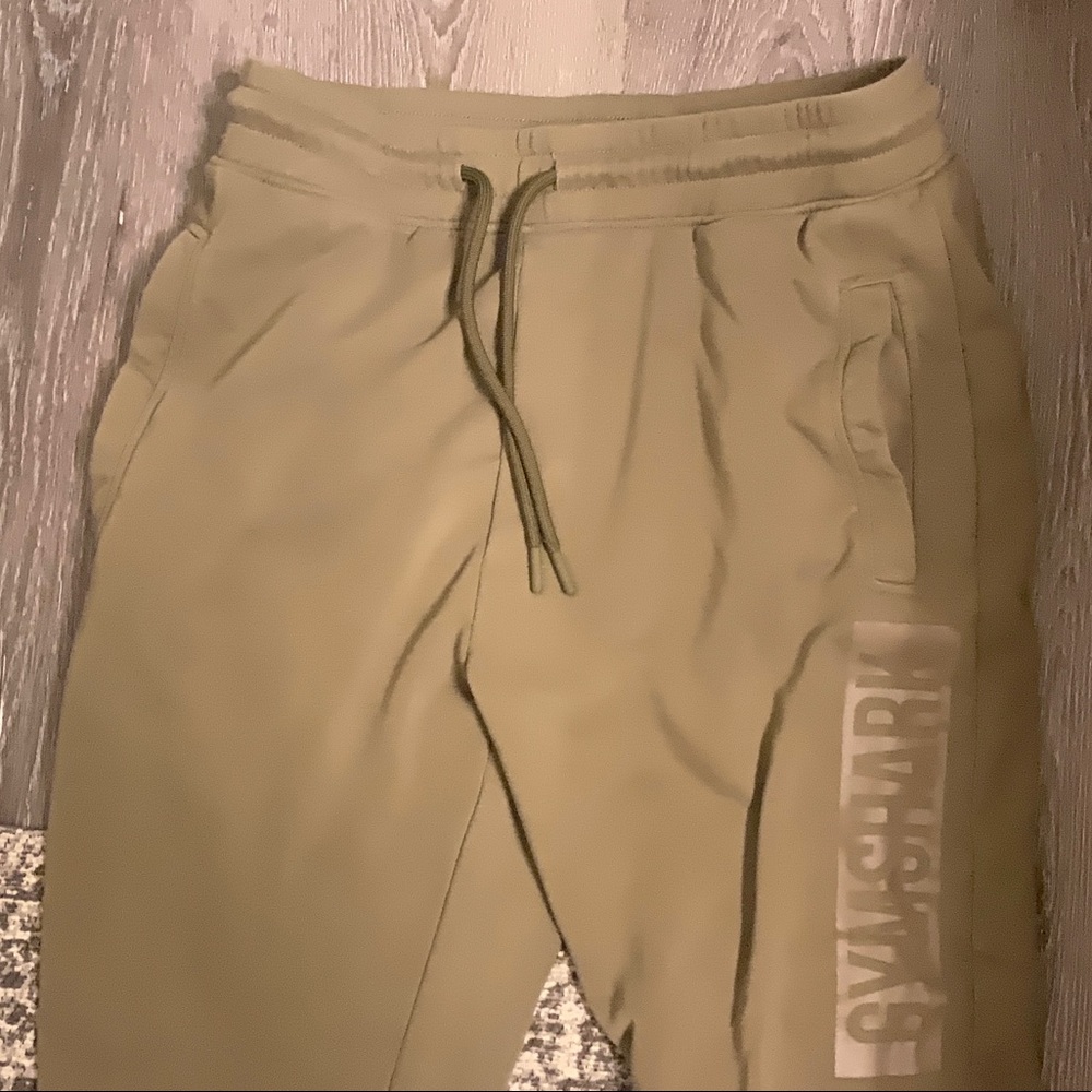Gymshark Mens Block Joggers, size medium, green
